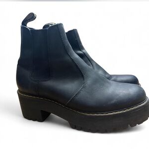 Dr. Martens Black Platform Heeled Boots